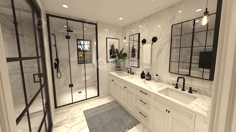 高清大图下载【趣麦麦图】现代简约风格浴室