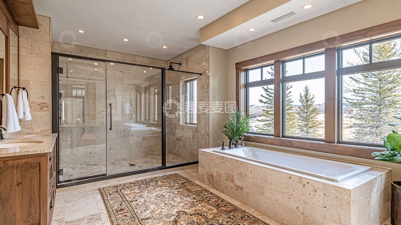 高清大图下载【趣麦麦图】豪华浴室带浴缸