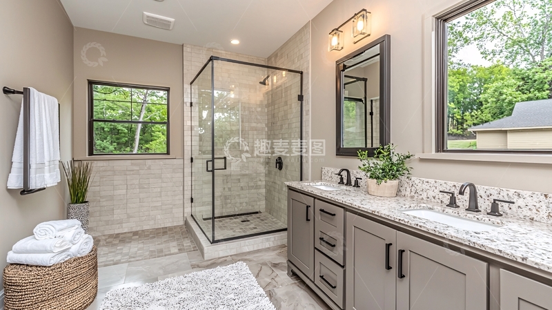 高清大图下载【趣麦麦图】现代风格浴室