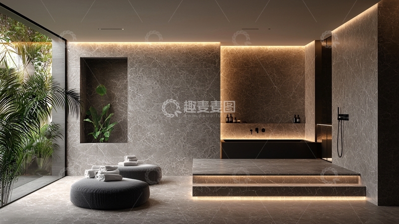 高清大图下载【趣麦麦图】现代简约浴室