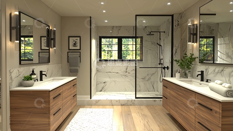 高清大图下载【趣麦麦图】现代简约风格卫生间