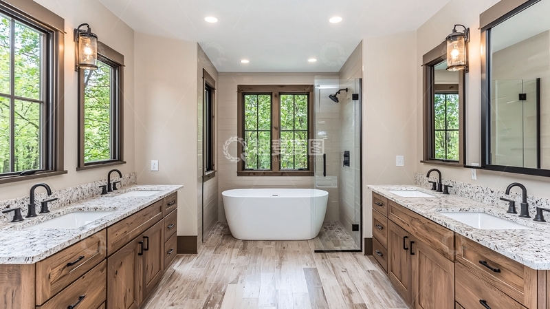 高清大图下载【趣麦麦图】宽敞明亮的浴室