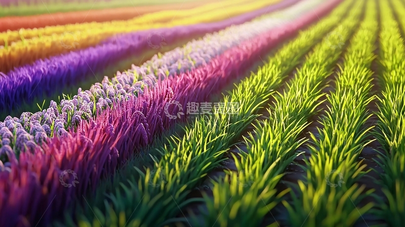 高清大图下载【趣麦麦图】彩虹田野