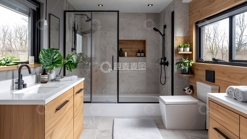 高清大图下载【趣麦麦图】现代简约浴室