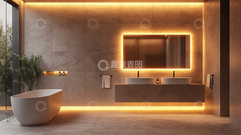 高清大图下载【趣麦麦图】现代简约浴室设计