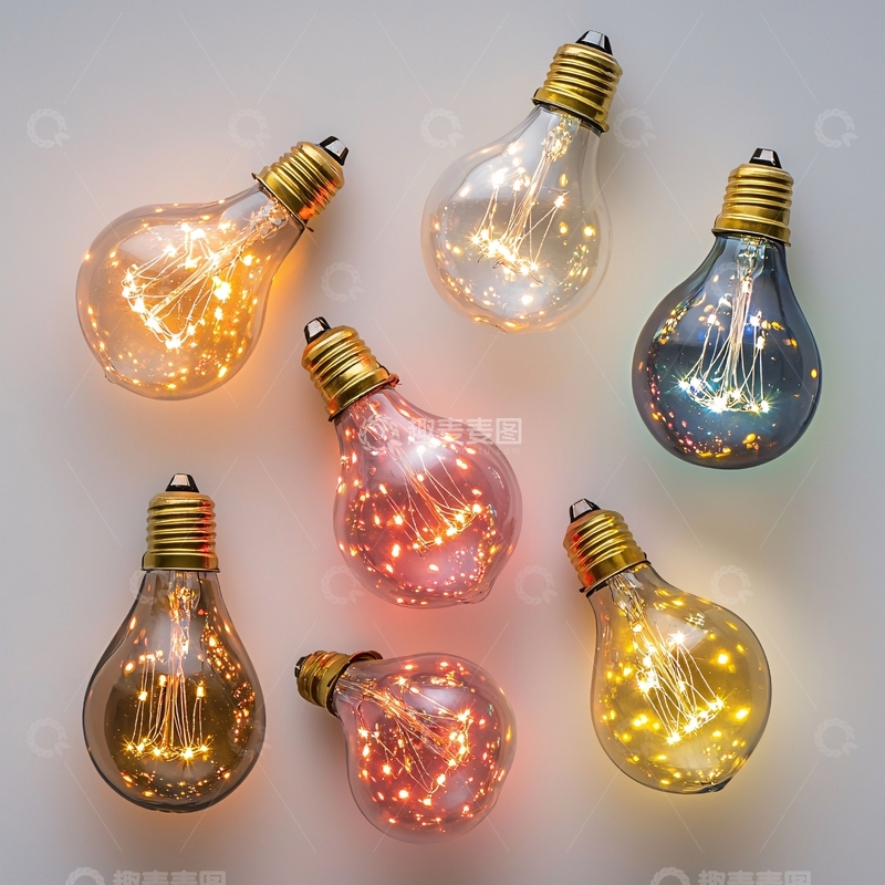 高清大图下载【趣麦麦图】复古灯泡