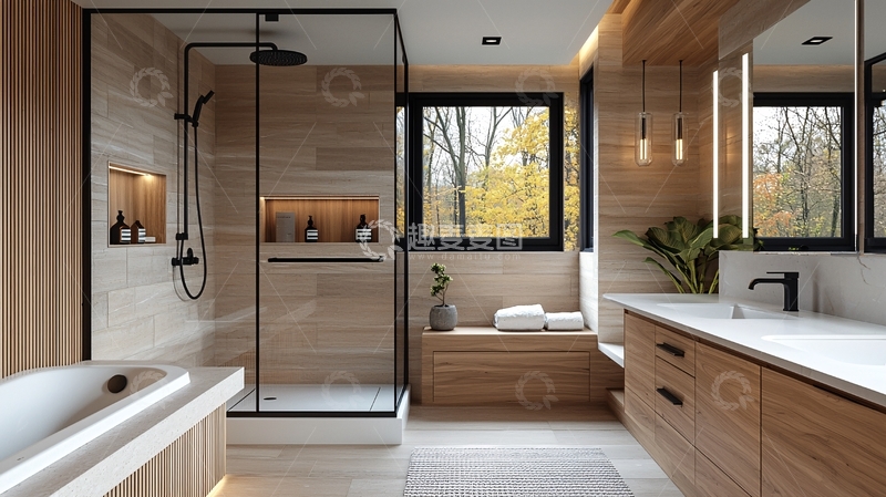 高清大图下载【趣麦麦图】现代简约风浴室