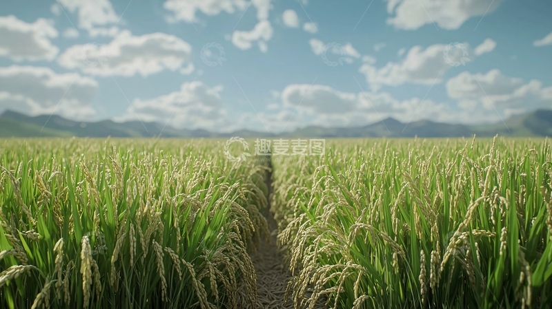 高清大图下载【趣麦麦图】稻田风景