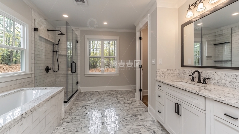 高清大图下载【趣麦麦图】现代简约风格主卫浴室