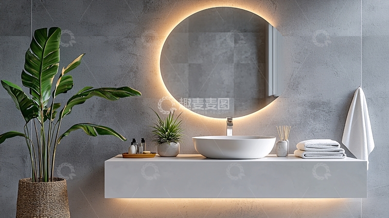 高清大图下载【趣麦麦图】简约现代浴室
