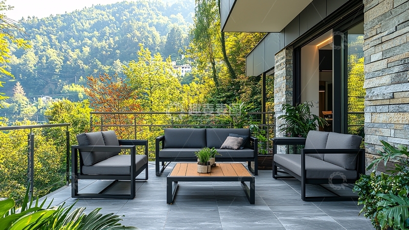 高清大图下载【趣麦麦图】现代露台家具