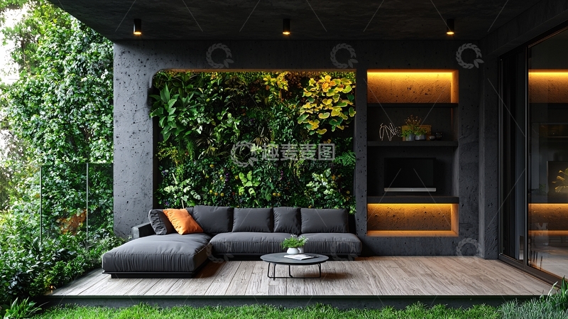 高清大图下载【趣麦麦图】现代简约户外休息区
