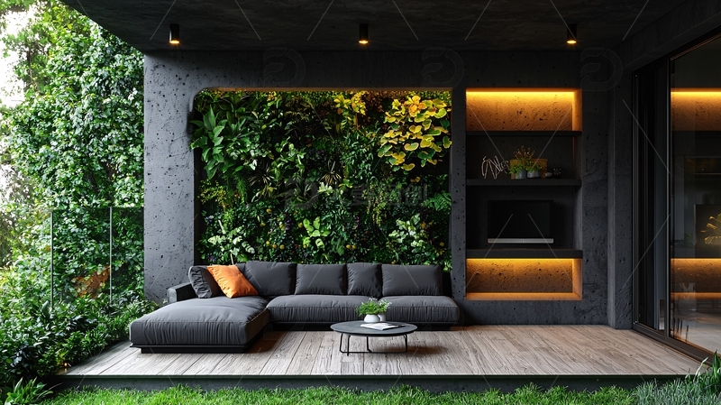 高清大图下载【趣麦麦图】现代简约户外休息区