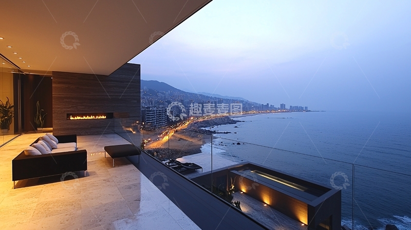 高清大图下载【趣麦麦图】现代简约海景别墅