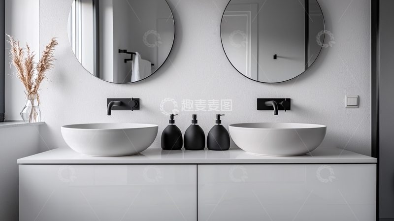 高清大图下载【趣麦麦图】现代简约风格浴室