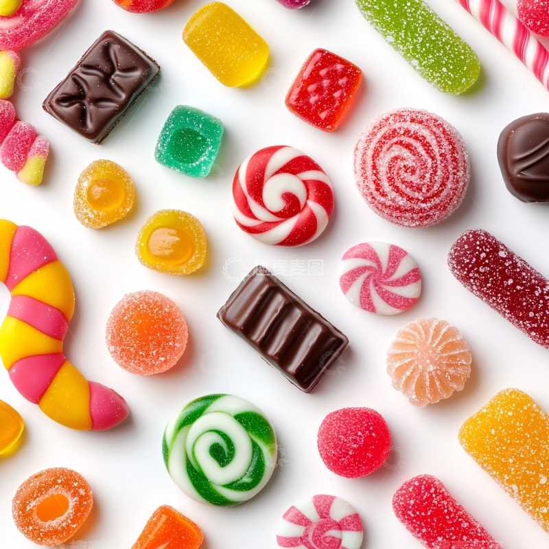 高清大图下载【趣麦麦图】彩色糖果背景图