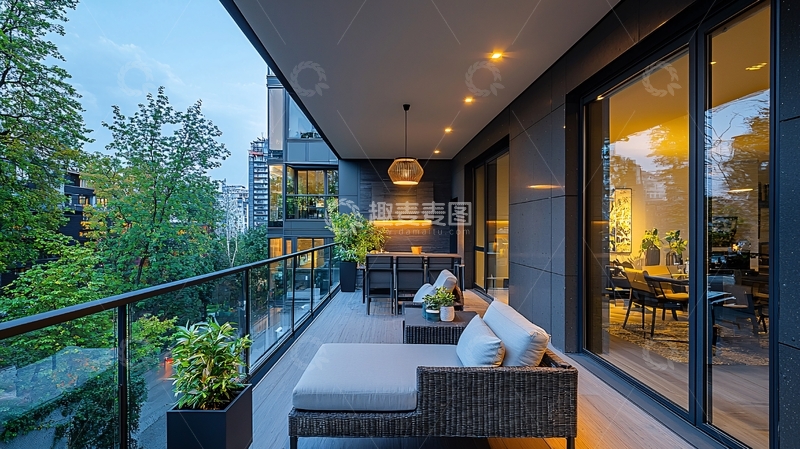高清大图下载【趣麦麦图】现代简约阳台设计