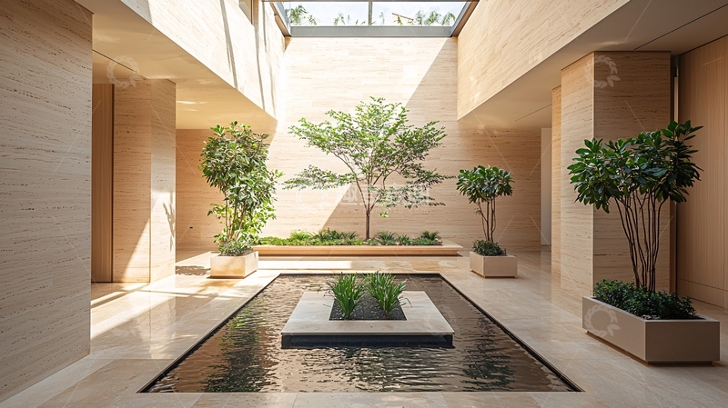 高清大图下载【趣麦麦图】米色调庭院