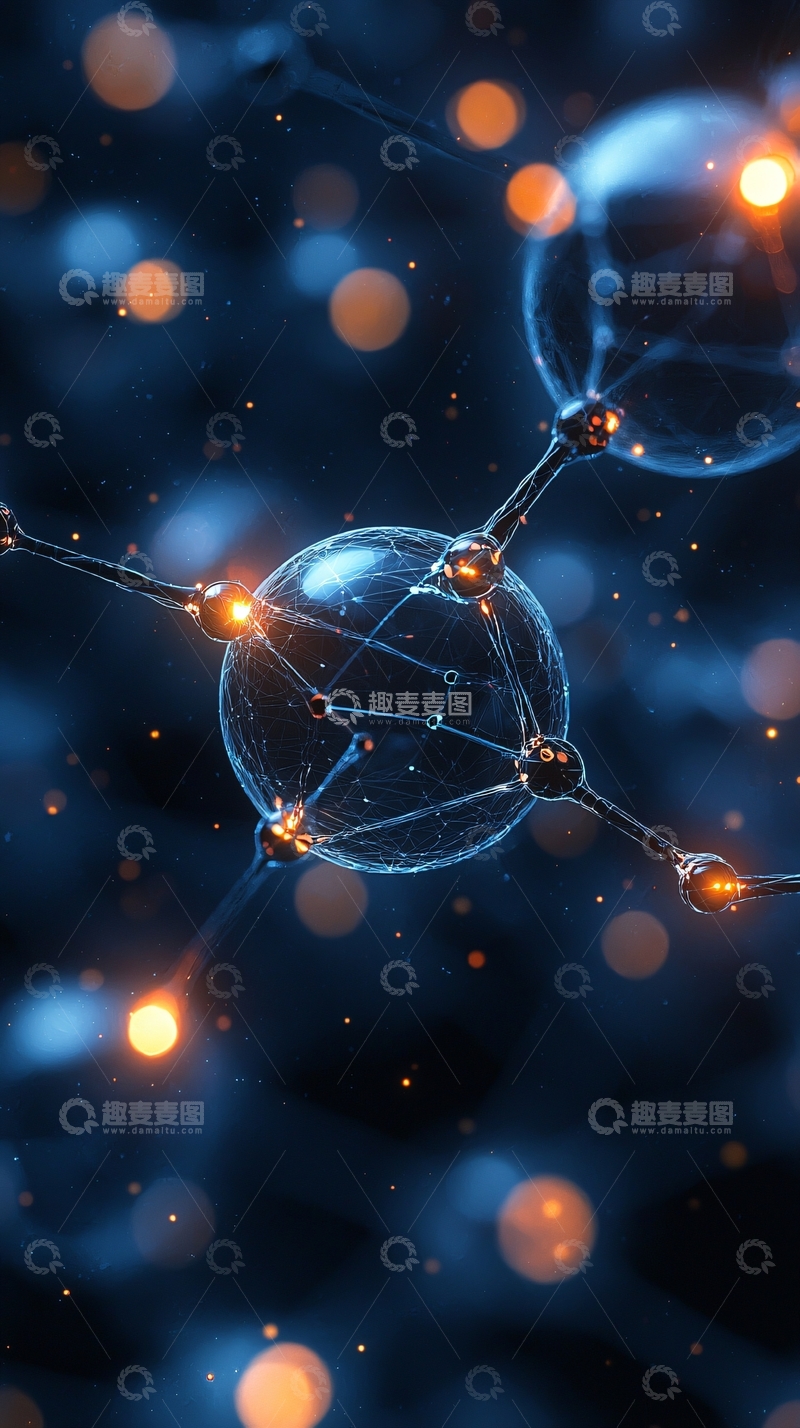 高清大图下载【趣麦麦图】分子结构示意图