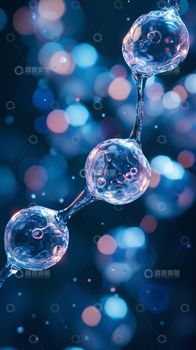 高清大图下载【趣麦麦图】水滴组成的链条