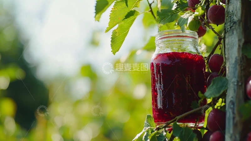 高清大图下载【趣麦麦图】果酱玻璃瓶