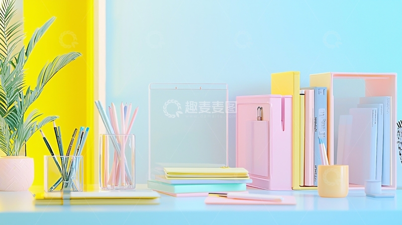 高清大图下载【趣麦麦图】清新简约办公桌