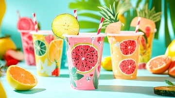 夏日水果冰沙饮品