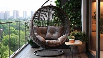 阳台吊椅休闲区