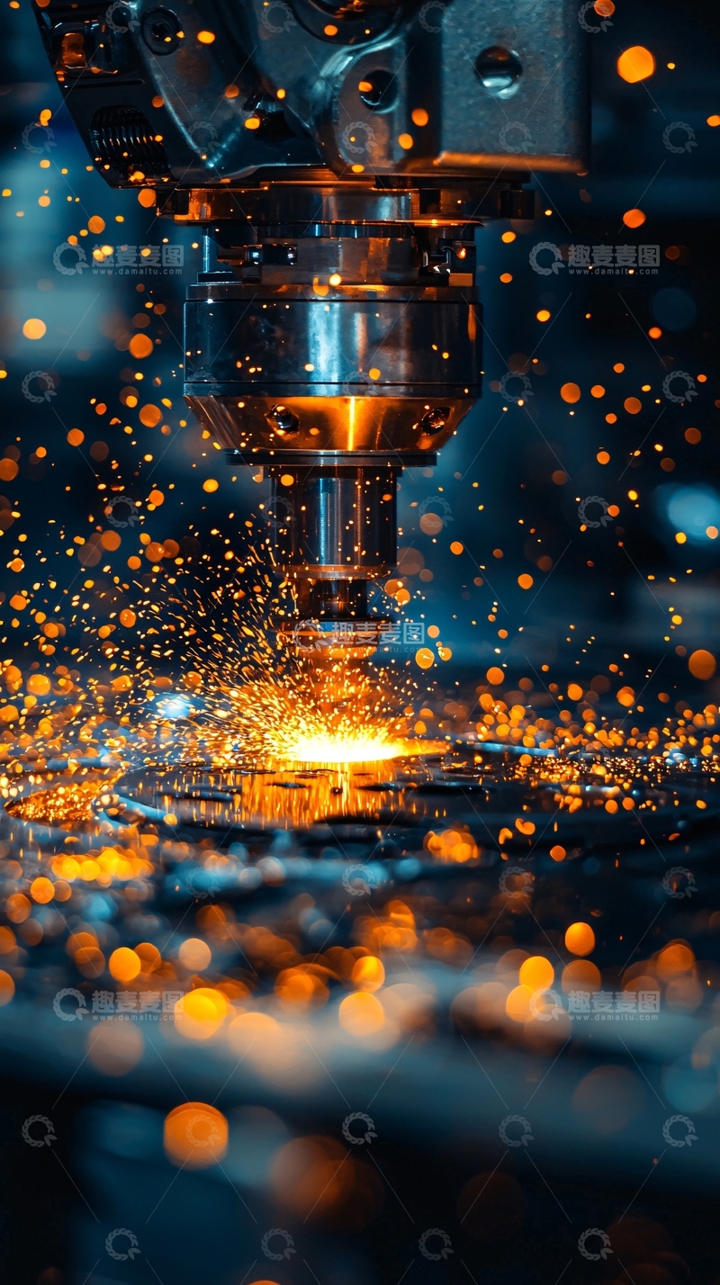 高清大图下载【趣麦麦图】金属切割火花四溅