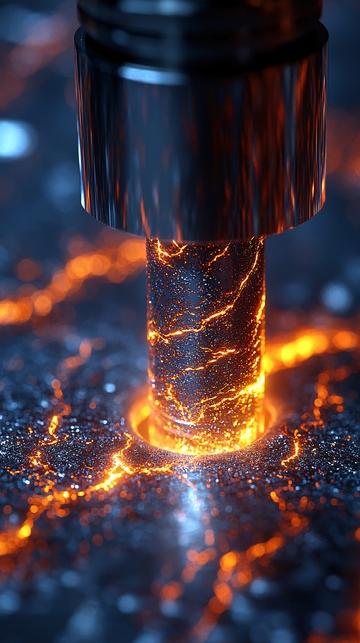 熔岩钻头金属质感