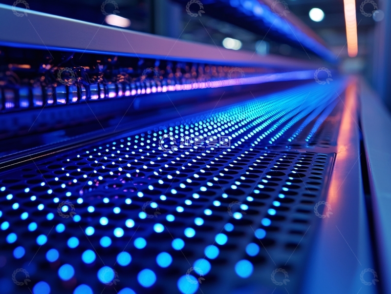 高清大图下载【趣麦麦图】蓝色点阵排列的精密设备