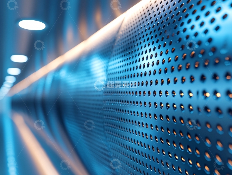 高清大图下载【趣麦麦图】金属质感墙面带孔