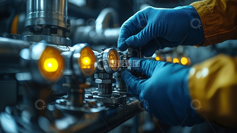 高清大图下载【趣麦麦图】工业设备维修人员操作