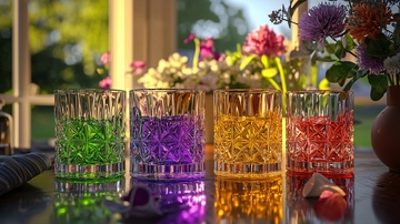 彩色玻璃杯