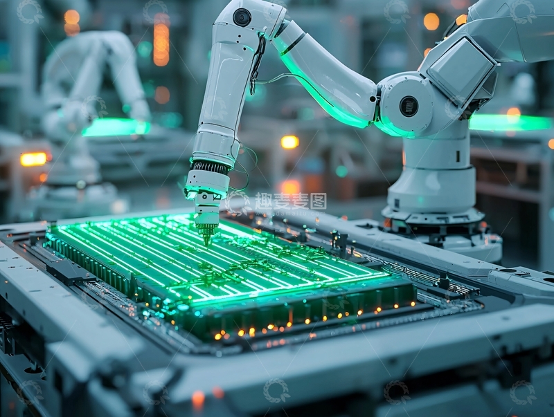 高清大图下载【趣麦麦图】自动化生产线