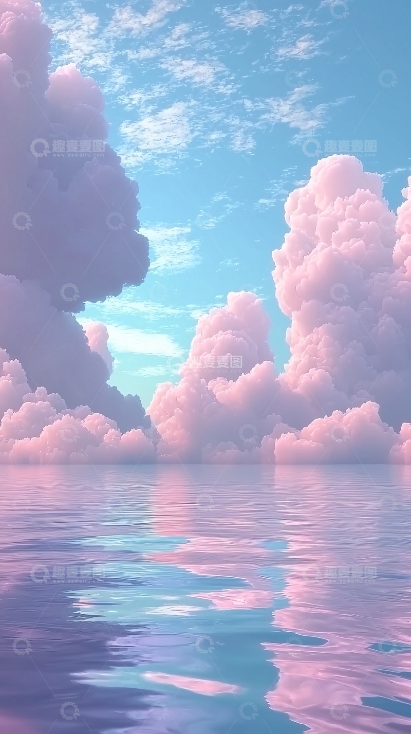 高清大图下载【趣麦麦图】粉色天空