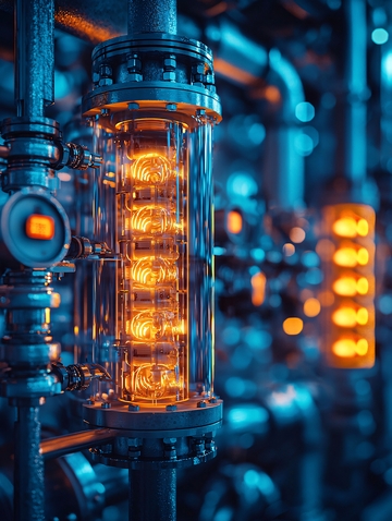 工业管道内发光物体