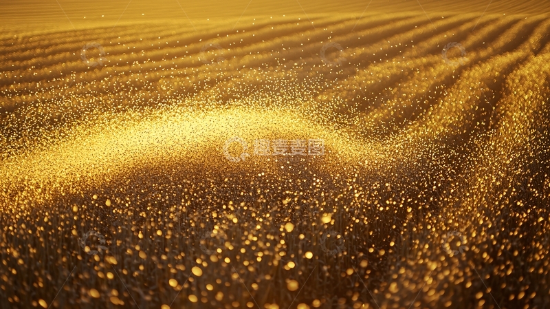 高清大图下载【趣麦麦图】金色麦田夕阳景色