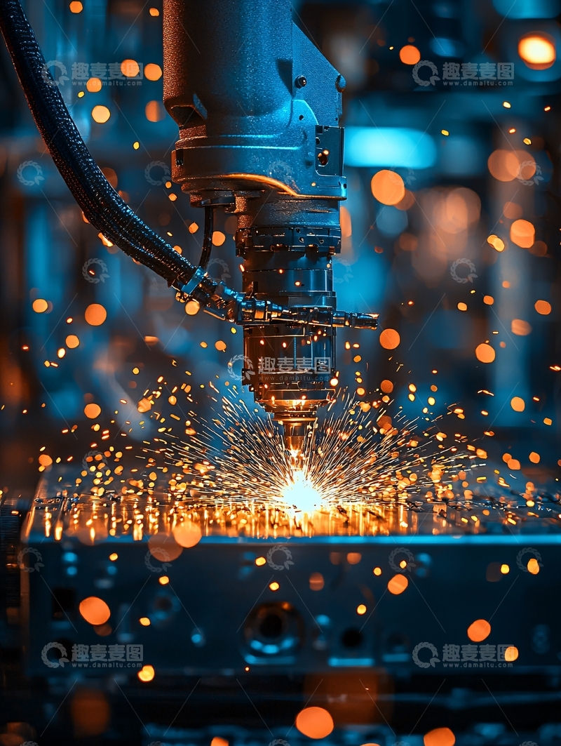 高清大图下载【趣麦麦图】工业机器人焊接3