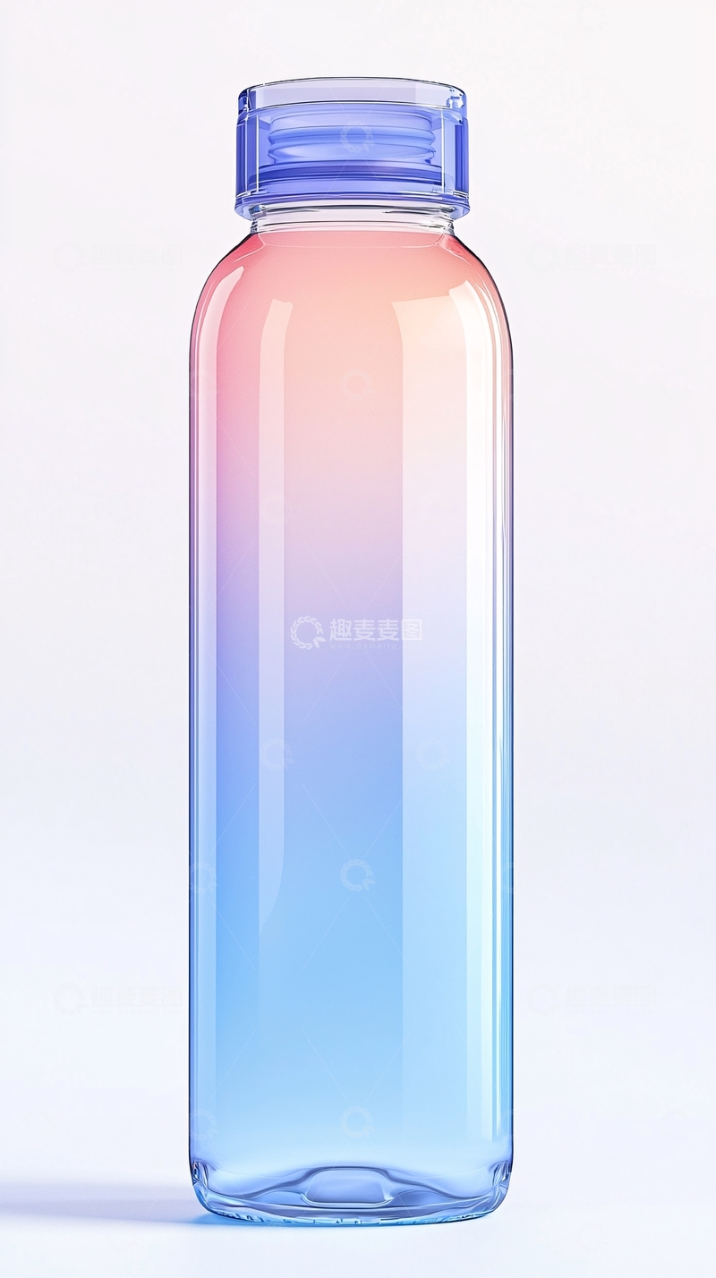 高清大图下载【趣麦麦图】渐变色塑料水瓶