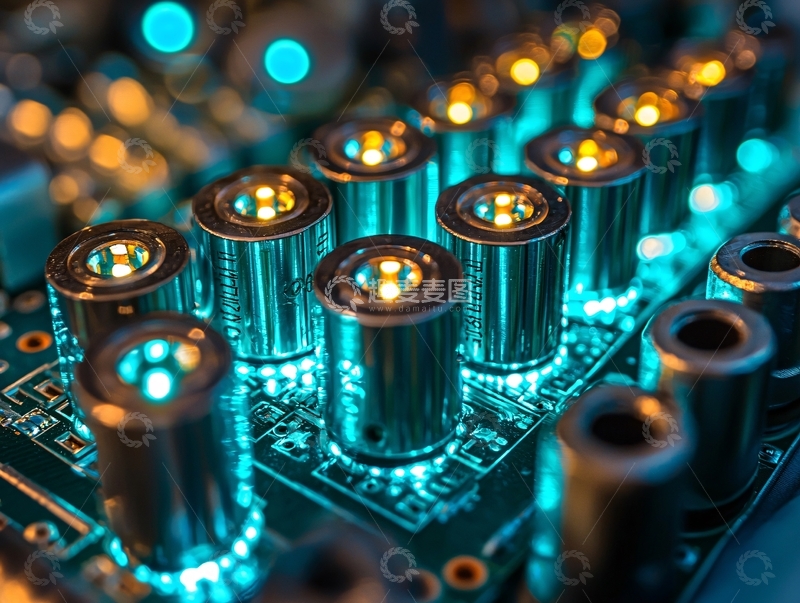高清大图下载【趣麦麦图】电路板上的闪耀电子元件