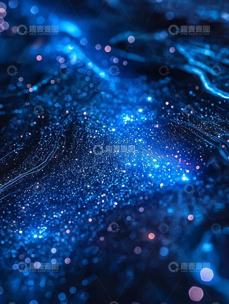 高清大图下载【趣麦麦图】蓝色星空河流