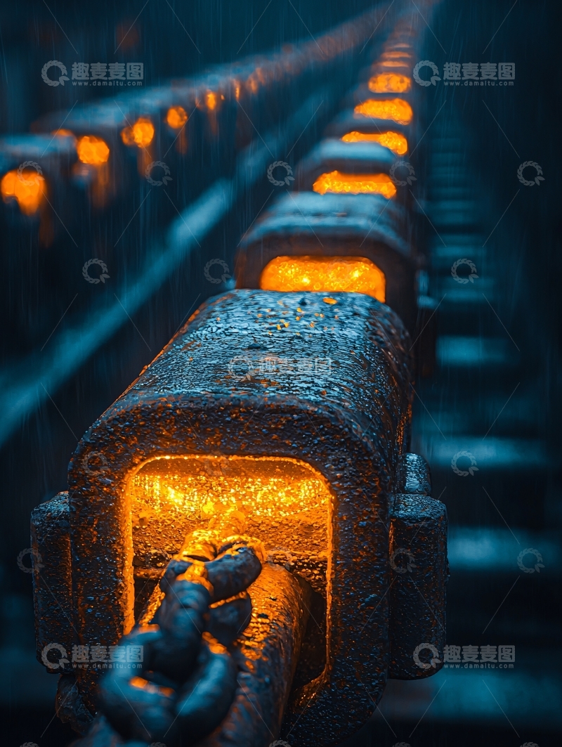 高清大图下载【趣麦麦图】工业链条特写