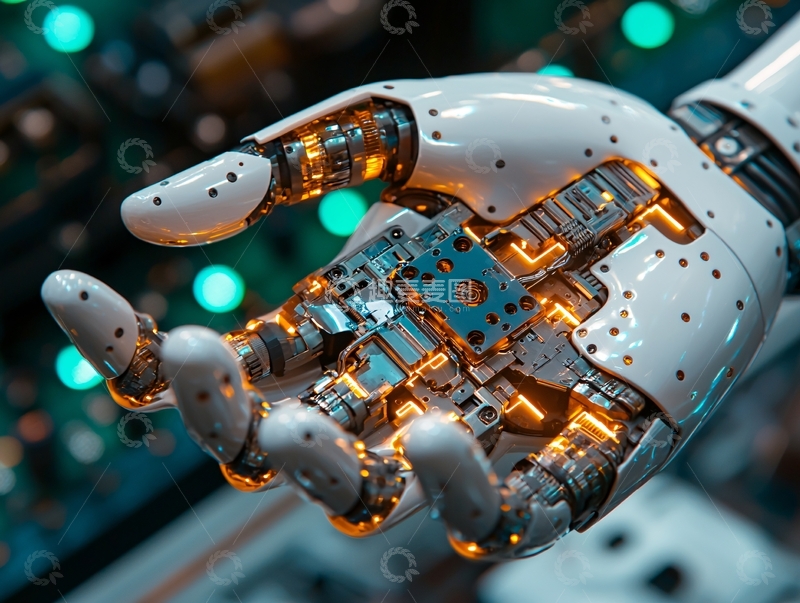 高清大图下载【趣麦麦图】机械手掌内部结构特写