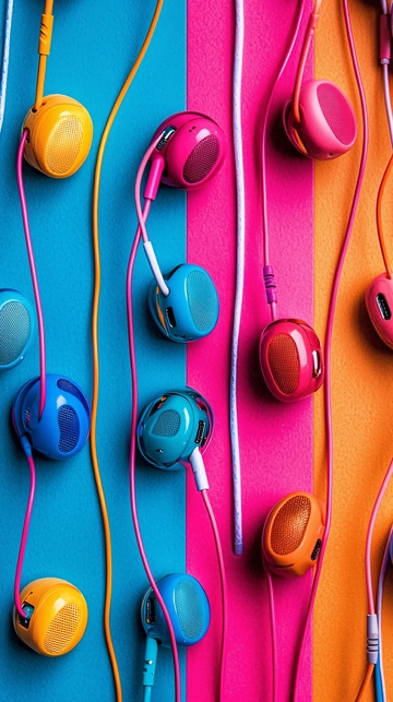 彩色耳机