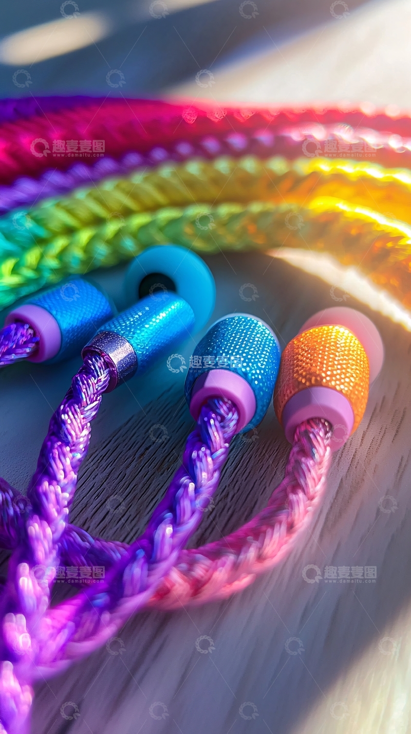 高清大图下载【趣麦麦图】彩虹耳机