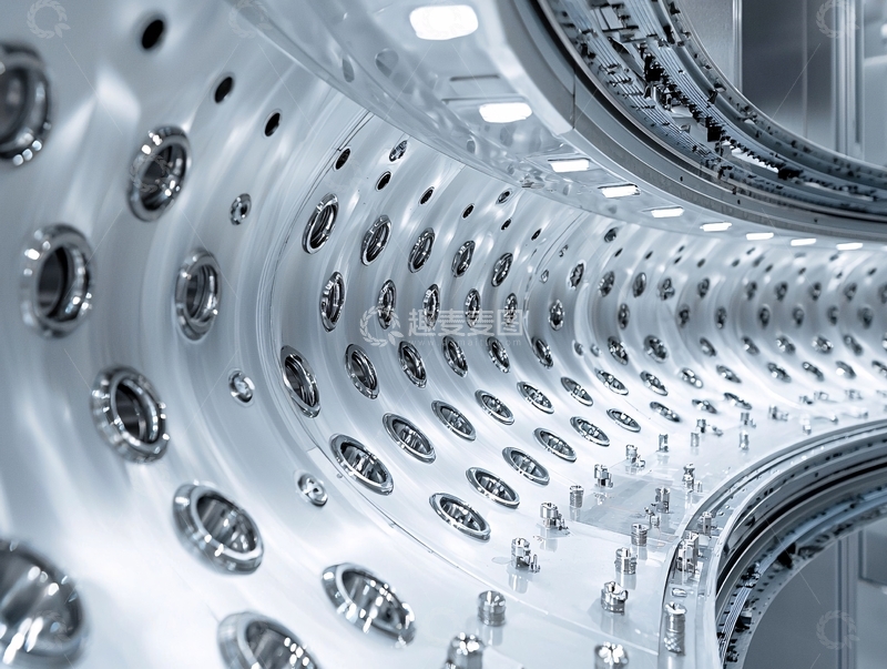 高清大图下载【趣麦麦图】银色工业金属墙面圆形孔洞