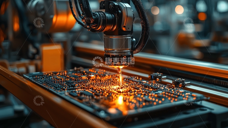 高清大图下载【趣麦麦图】精密机械焊接电路板
