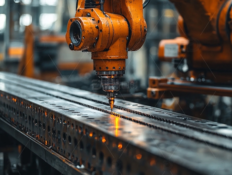 高清大图下载【趣麦麦图】工业机器人金属切割