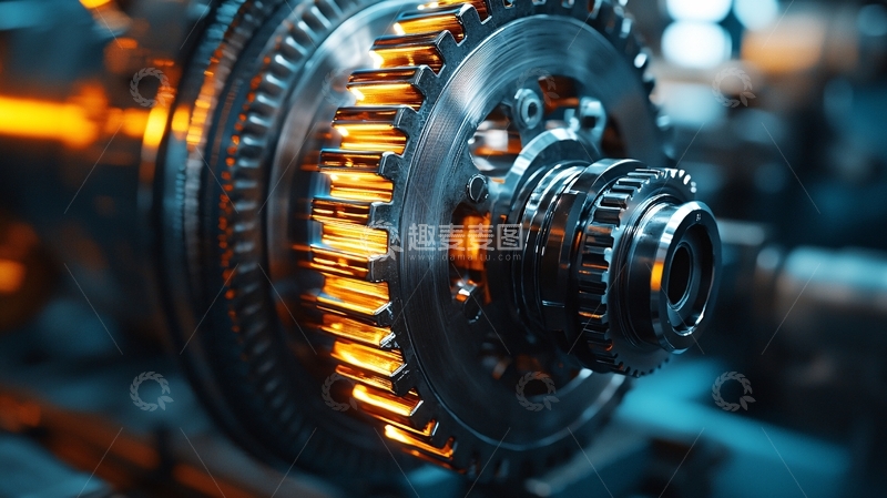 高清大图下载【趣麦麦图】金属齿轮特写